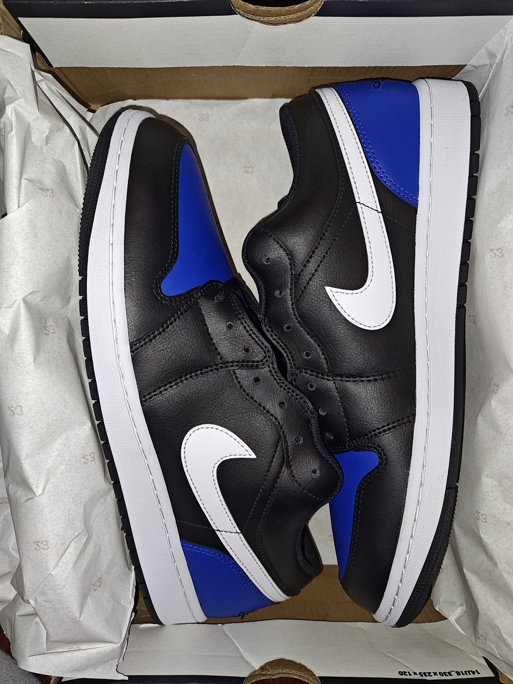 Nike Black, Royal Blue & White Low-Top Sneakers
